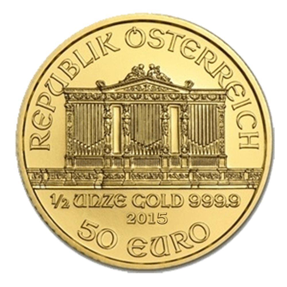 Zlatá investiční mince - Philharmoniker 1/2 Oz 2015